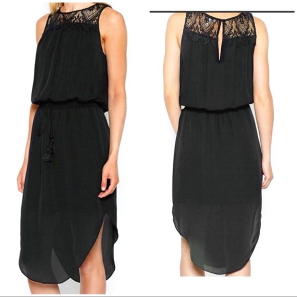 Joie Dresses & Skirts - JOIE Tyvette black lace yoke dress | S | NWT